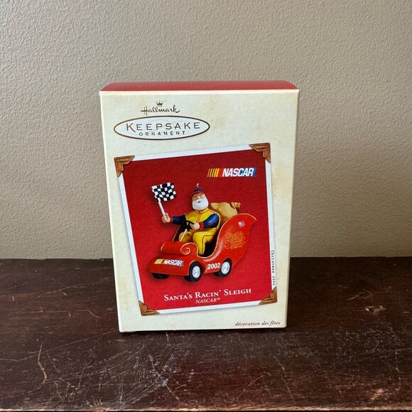 Hallmark NASCAR 2002 Santa's Racin' Sleigh Christmas Holiday Ornament NEW - Picture 1 of 5